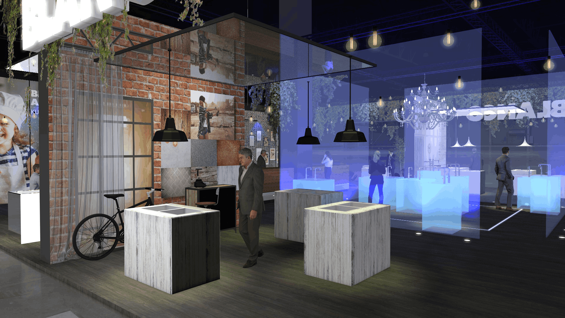 BLANCO Messekonzept Living Kitchen Küche modern